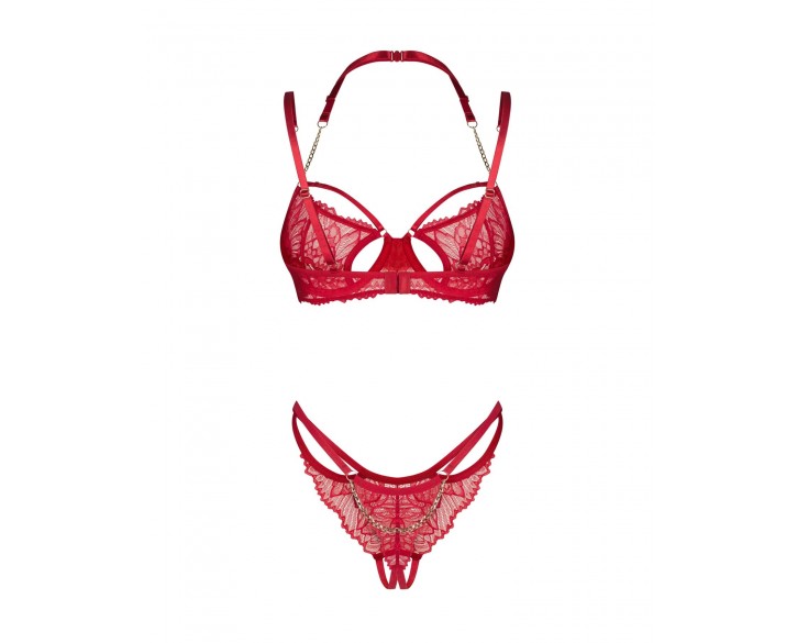 Комплект Obsessive Matildea 2-pcs crotchless set 2XL/3XL