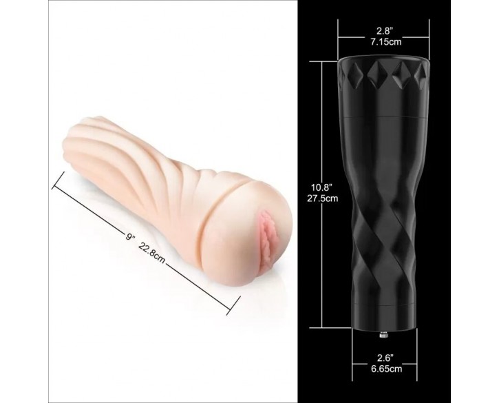 Мастурбатор з вібрацією Hismith Male Masturbation Cup, сумісний з секс-машинами бренду