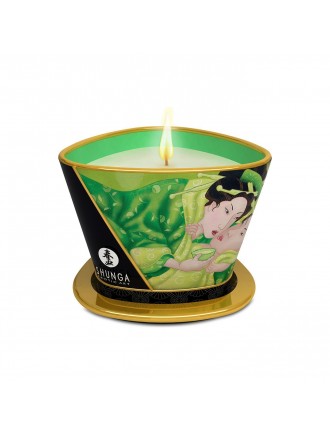 Масажна свічка Shunga Massage Candle – Exotic Green Tea (170 мл) з афродизіаками