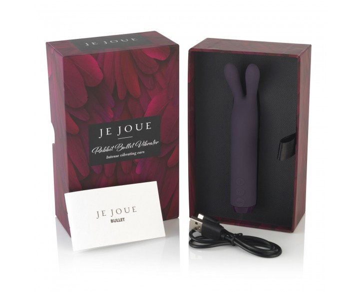 Вібратор з вушками Je Joue - Rabbit Bullet Vibrator Purple, глибока вібрація