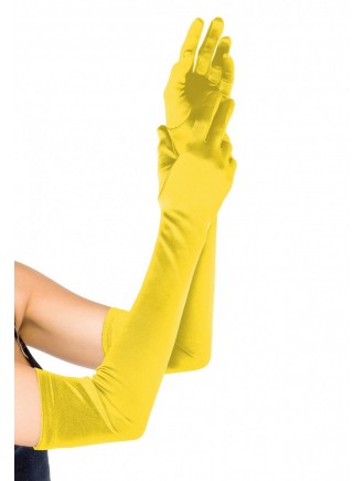 Довгі рукавички Leg Avenue Extra Long Satin Gloves yellow