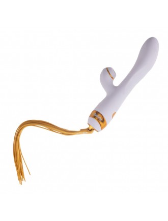 Вібратор-кролик з флогером LOCKINK SEVANDA Whip Vibrating Massage Wand - White & Golden