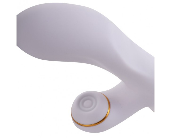 Вібратор-кролик з флогером LOCKINK SEVANDA Whip Vibrating Massage Wand - White & Golden