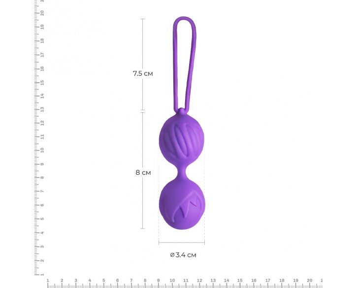 Вагінальні кульки Adrien Lastic Geisha Lastic Balls Mini Violet (S), діаметр 3,4 см, маcа 85 г