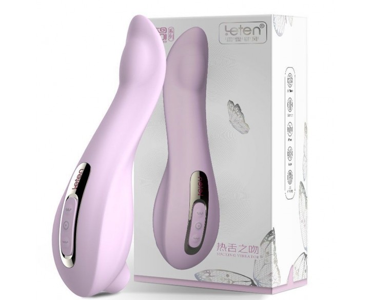 Вакуумний вібратор 3-в-1 Leten Sucking Vibrator (вакуум, вібрація, масажні рухи язичка)