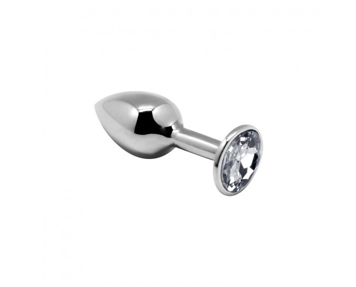 Металева анальна пробка з кристалом Alive Mini Metal Butt Plug White S