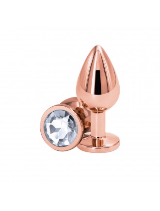 Анальна пробка NS Novelties Rear Assets - Rose Gold - Medium - Clear