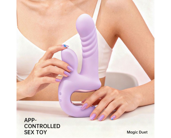 Смарт-пульсатор Magic Motion Magic Duet Purple, 10 режимів пульсацій, 10 режимів вибрації