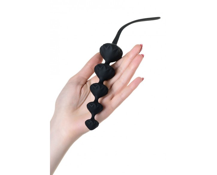 Набір анальних намистин Satisfyer Beads Black, силікон, макс. діаметр 3,3 см та 3,5 см