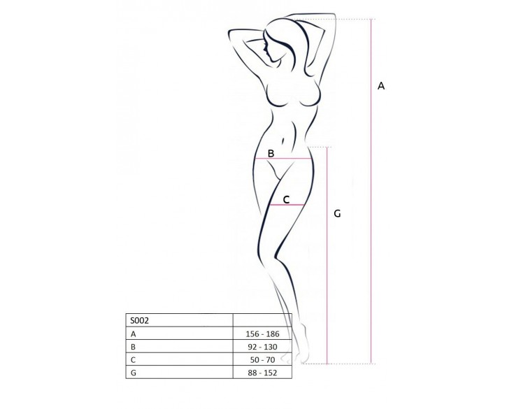 Еротичні колготки-бодістокінг Passion S002 white, імітація мереживних панчіх та пояса