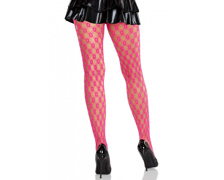 Колготки Leg Avenue Eyelet Net Tights Neon Pink One Size