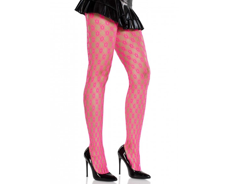 Колготки Leg Avenue Eyelet Net Tights Neon Pink One Size