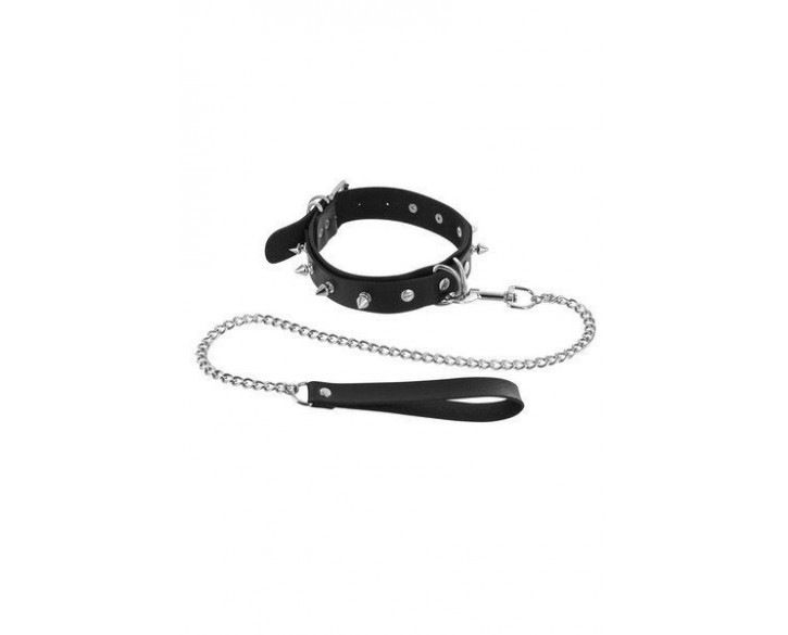 Нашийник з повідцем Fetish Tentation Spikes and Leash