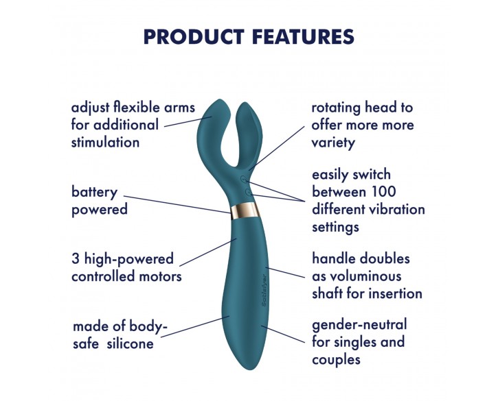 Вібратор для пар Satisfyer Endless Fun Battery Series, три мотора, багатофункціональний