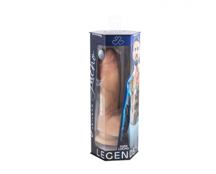 Фалоімітатор SilexD Legends - Juan Lucho Dildo 9" двошаровий, силікон+Silexpan