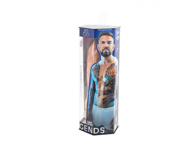 Фалоімітатор SilexD Legends - Juan Lucho Dildo 9" двошаровий, силікон+Silexpan