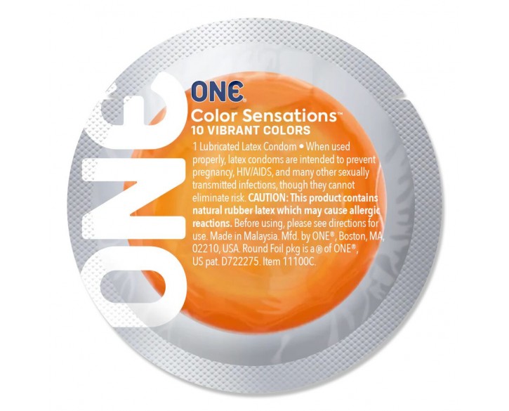 Презерватив ONE Color Sensations - ONE trip tot cloud nine (Orange) 1 шт