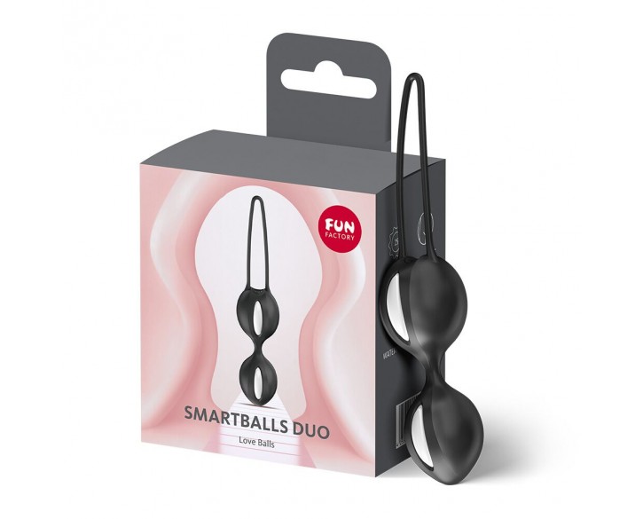 Вагінальні кульки Fun Factory SMARTBALLS DUO Black, 2 шт, діаметр 3,2 та 3,6 см