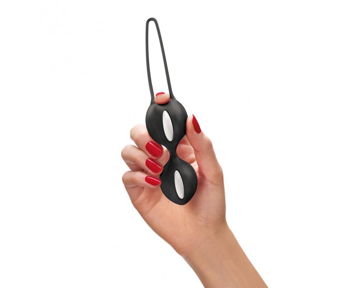 Вагінальні кульки Fun Factory SMARTBALLS DUO Black, 2 шт, діаметр 3,2 та 3,6 см