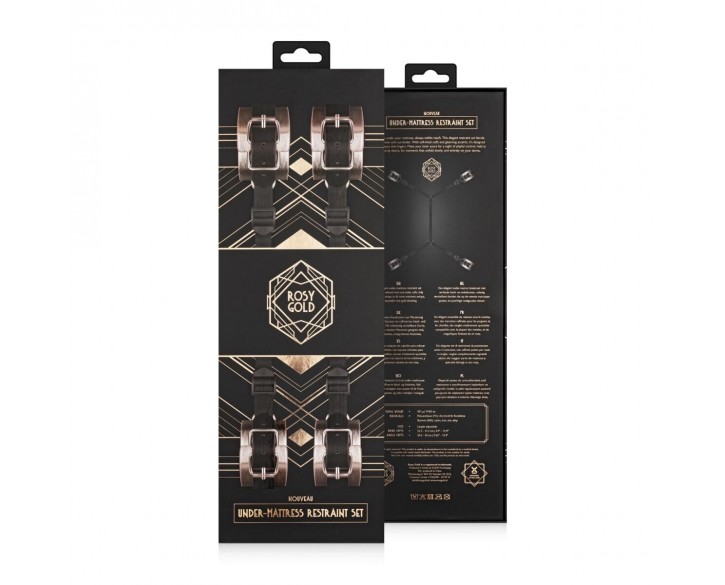 Фіксатор рук і ніг для ліжка Rosy Gold - Under-Mattress Restraint Set