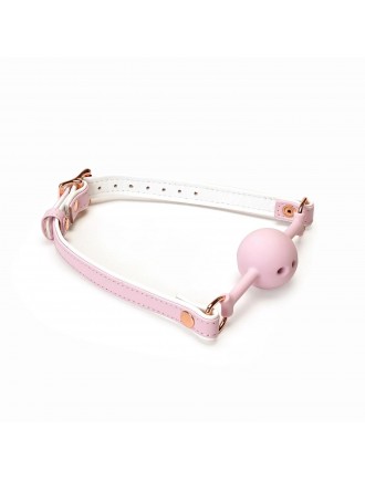 Кляп Liebe Seele White & Pink Fairy Goat Leather Ball Gag