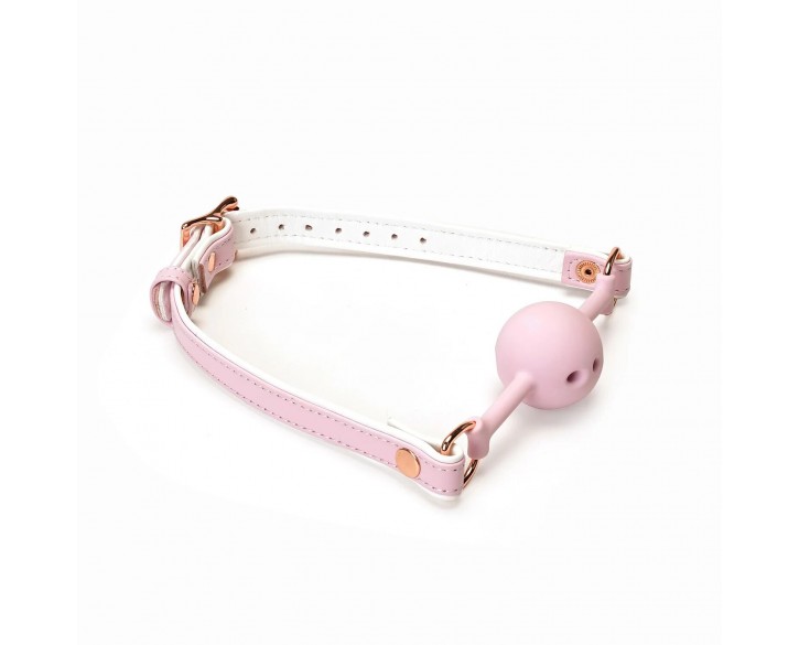 Кляп Liebe Seele White & Pink Fairy Goat Leather Ball Gag