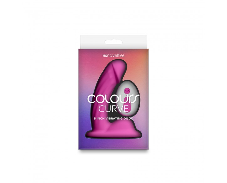 Ділдо з вібрацією NS Novelties Colours - Curve - Vibrating - 5" Dildo - Pink