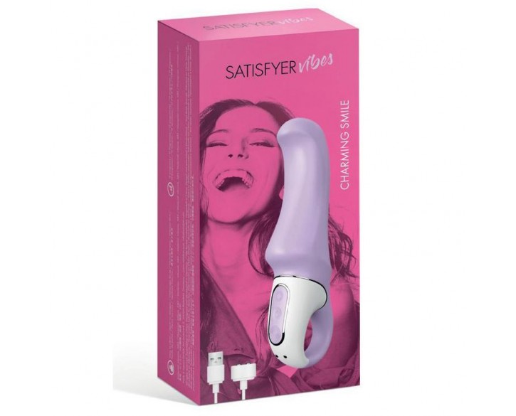 Потужний вібратор Satisfyer Vibes Charming Smile з гнучким стовбуром, літій силікон, 12 режимів