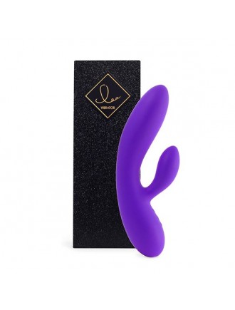 Гнучкий вібратор кролик з двома моторами FeelzToys Lea Rabbit Vibrator Medium Purple