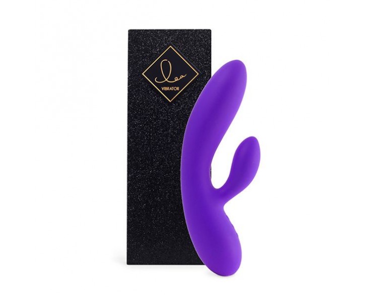 Гнучкий вібратор кролик з двома моторами FeelzToys Lea Rabbit Vibrator Medium Purple