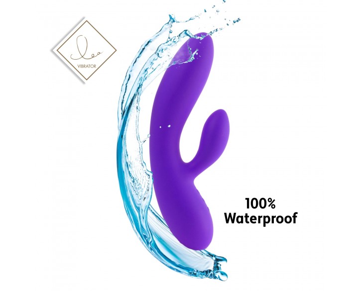 Гнучкий вібратор кролик з двома моторами FeelzToys Lea Rabbit Vibrator Medium Purple