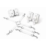 Набір для БДСМ Feral Feelings BDSM Kit 3 White, наручники, поножі, хрестовина