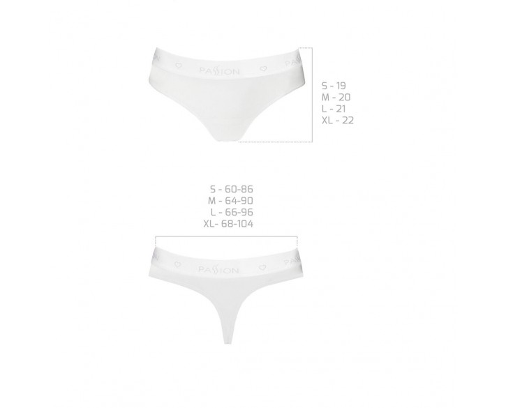 Трусики-бразиліана з бавовни Passion PS005 PANTIES white, size M