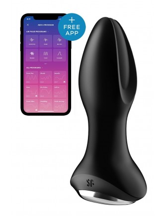 Анальна смарт вібропробка із перлинним масажем Satisfyer Rotator Plug 2+ Black