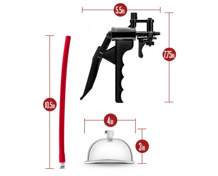 Вакуумна помпа для вульви Blush Temptasia – Advanced Pussy Pump System, механічна, важіль