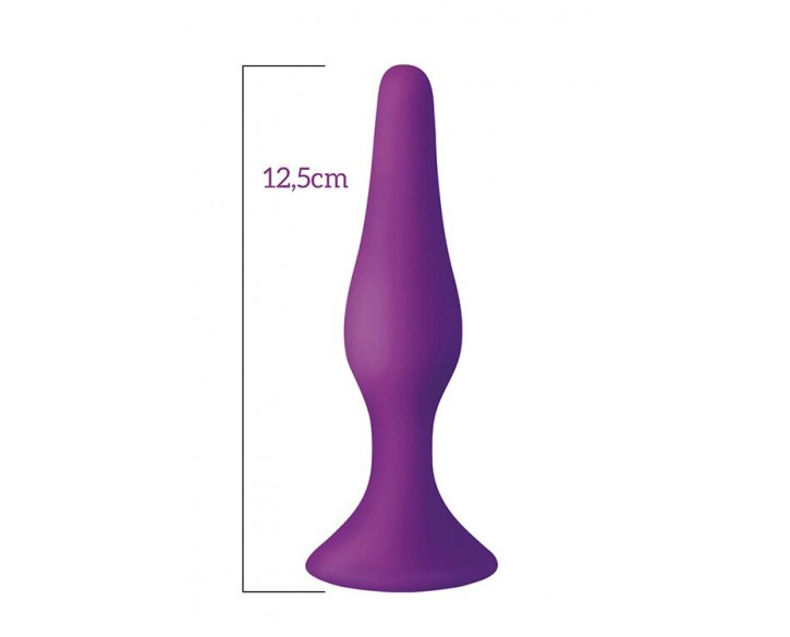 Анальна пробка з присоскою MAI Attraction Toys №34 Purple, довжина 12,5см, діаметр 3,2 см