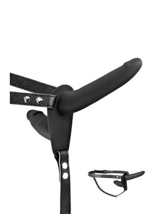 Подвійний страпон Fetish Tentation Strap-On with Double Dildo Black