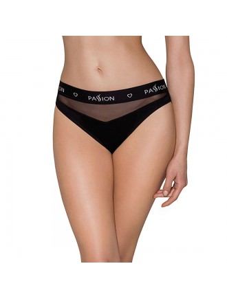 Трусики з прозорою вставкою Passion PS006 PANTIES black, size XL