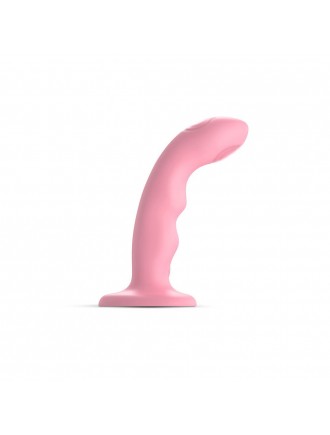 Насадка для страпону з подвійною точковою пульсацією Strap-On-Me TAPPING DILDO WAVE - CORAL PINK