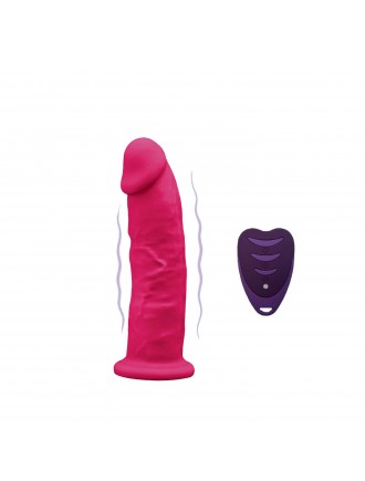Фалоімітатор з вібрацією SilexD Henry Vibro Pink (MODEL 2 size 7in) + LRS, діаметр 4,4 см