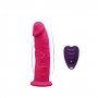Фалоімітатор з вібрацією SilexD Henry Vibro Pink (MODEL 2 size 7in) + LRS, діаметр 4,4 см