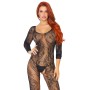 Бодістокінг Leg Avenue Swirl Lace Bodystocking One size Black, ажурна тканина, доступ