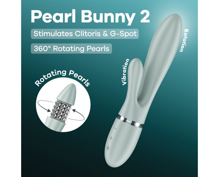 Вібратор-кролик Satisfyer Pearl Bunny 2 Greygreen