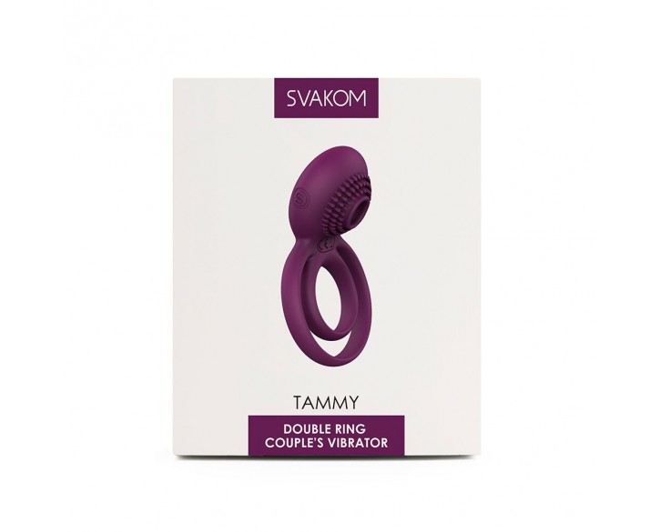 Подвійне ерекційне кільце з вібрацією Svakom Tammy Violet