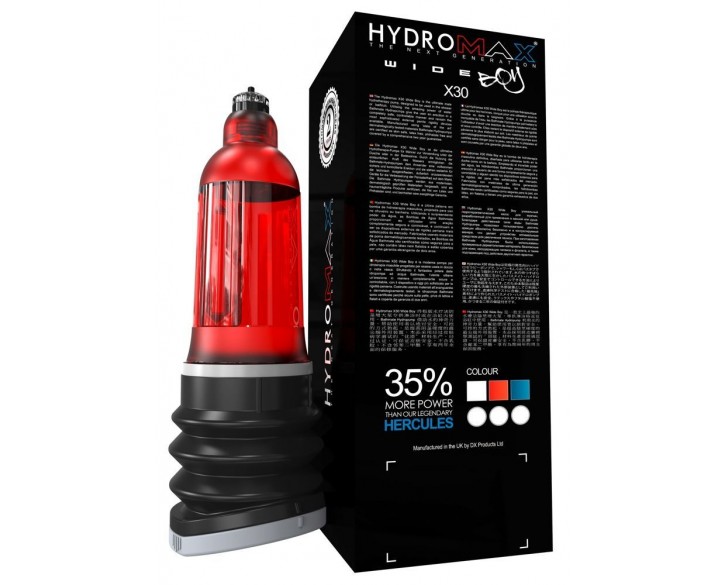 Гідропомпа Bathmate Hydromax 7 WideBoy Red (X30) для члена довжиною від 12,5 до 18 см, діаметр до 5,