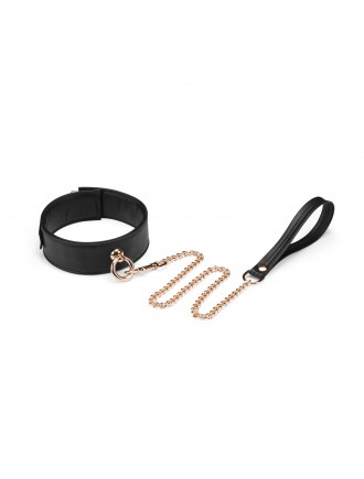 Нашийник з повідцем Liebe Seele Black Organosilicon Collar with Leash