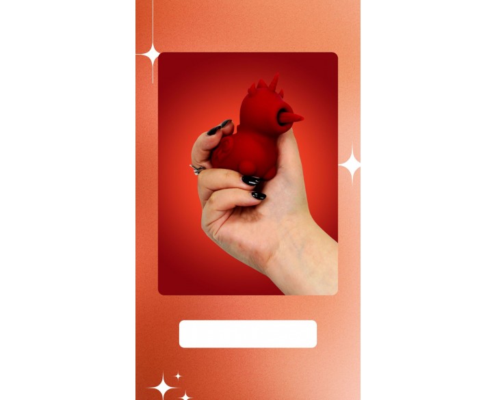 Вібратор-єдиноріжка Unihorn – Blaze Diablo, пестливий роздвоєний язичок