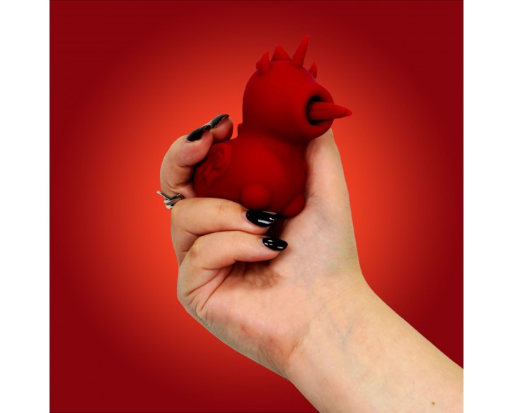 Вібратор-єдиноріжка Unihorn – Blaze Diablo, пестливий роздвоєний язичок