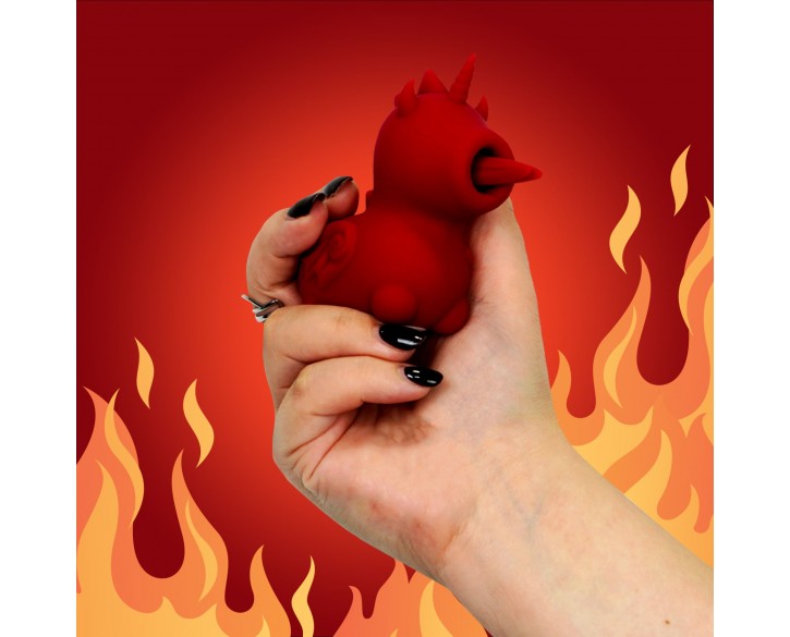 Вібратор-єдиноріжка Unihorn – Blaze Diablo, пестливий роздвоєний язичок