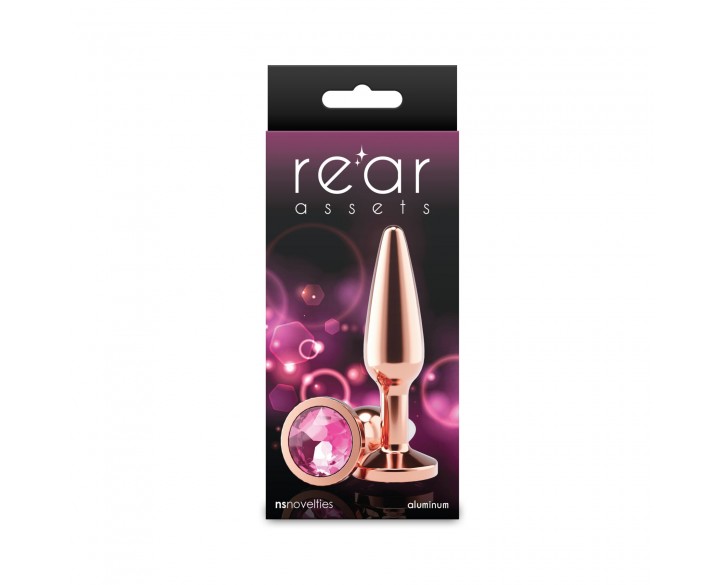 Анальна пробка NS Novelties Rear Assets - Tapered - Medium - Rose Gold - Pink